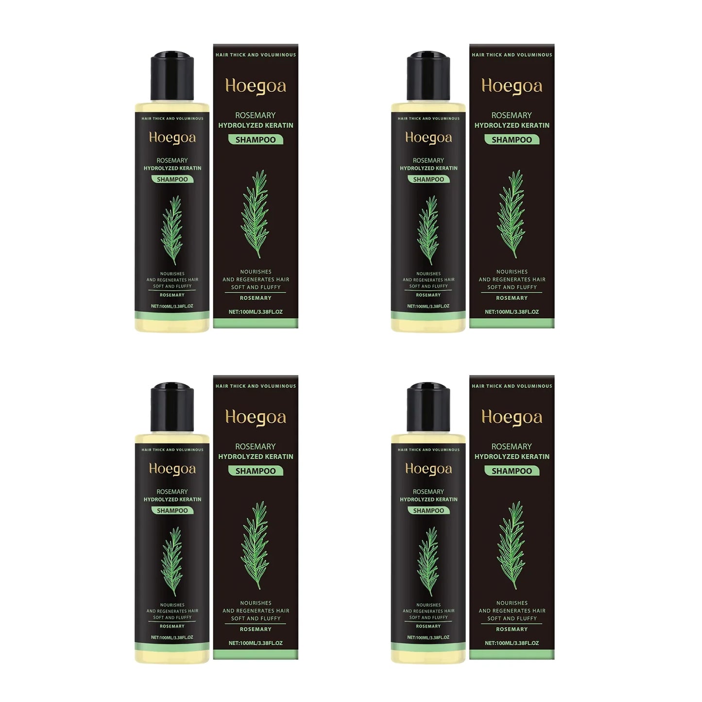 Shampoo de alecrim para crescimento capilar, limpeza profunda do couro cabeludo, anticaspa, controle de óleo, fortalecimento da raiz, nutrição capilar, shampoo para volume ✨🌿