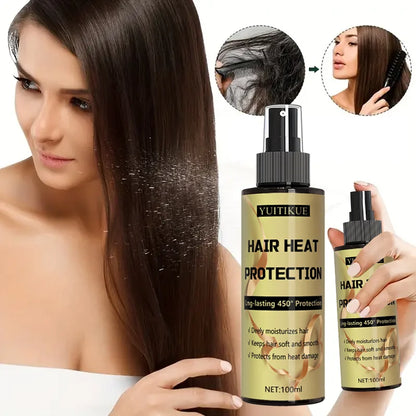 Spray de proteção térmica para os cabelos, proteção de longa duração até 450 graus, hidrata profundamente os cabelos, tornando-os macios e macios✨