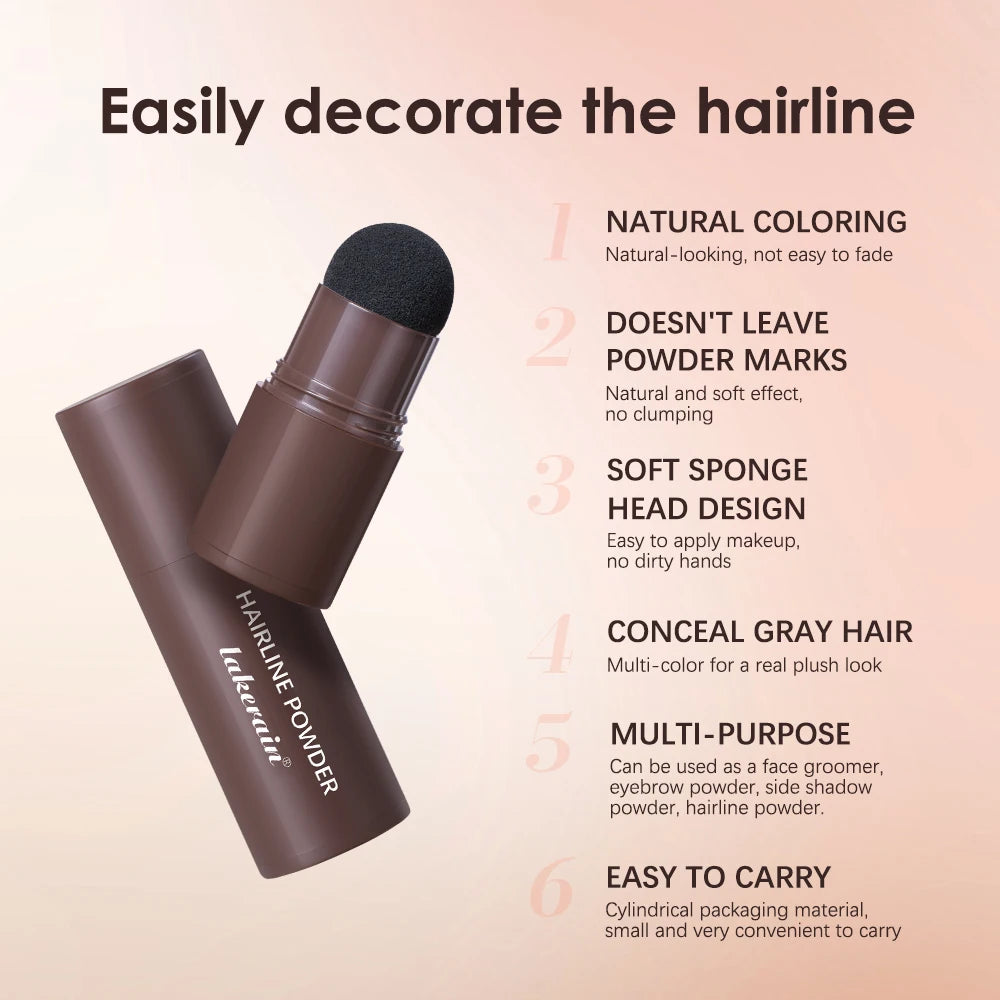 Linha fina sombra em pó cabelo à prova dwaterproof água raiz cobrir natural preto marrom sobrancelha contorno vara reparação preencher ferramenta de cabelo✨
