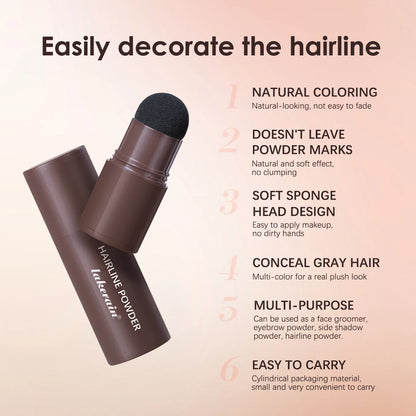 Linha fina sombra em pó cabelo à prova dwaterproof água raiz cobrir natural preto marrom sobrancelha contorno vara reparação preencher ferramenta de cabelo✨