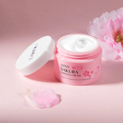 Creme hidratante LAIKOU Sakura, clareador, nutritivo, controle de oleosidade, hidratação e reparação, hidratação profunda, suave.