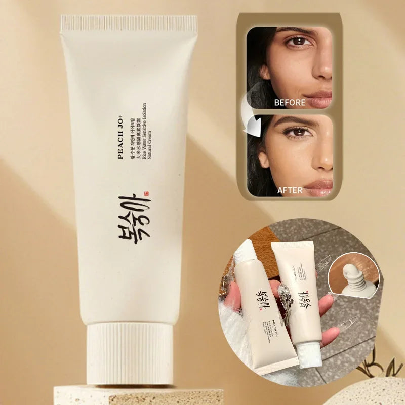 Creme de extrato de arroz coreano spf50 + hidratante hidratante melhora o embotamento e uniformiza o tom da pele, último corretivo com sensação de 💡 ✨💎