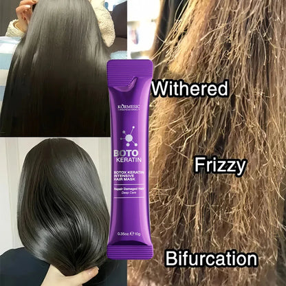 Máscara de cabelo de queratina mágica 5 segundos reparação de danos crespos macio suave cabelo brilhante hidratação profunda tratamento de cabelo reparação máscara de cuidados com o cabelo 👩🏻‍🦱✨