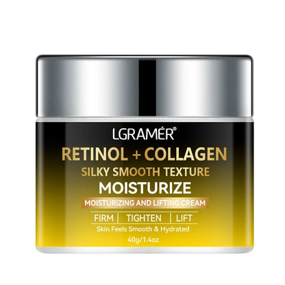 LGRAMER Creme Hidratante de Colágeno Antienvelhecimento, Clareamento de Manchas e Rugas para Manter Sua Pele Forte e Hidratação Delicada