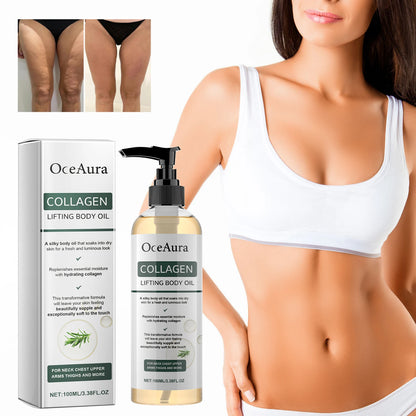 Óleo Corporal de Colágeno OceAura Hidratante e Nutritivo para Massagem Corporal Completa, Óleo Essencial para Pele Seca, Hidratante
