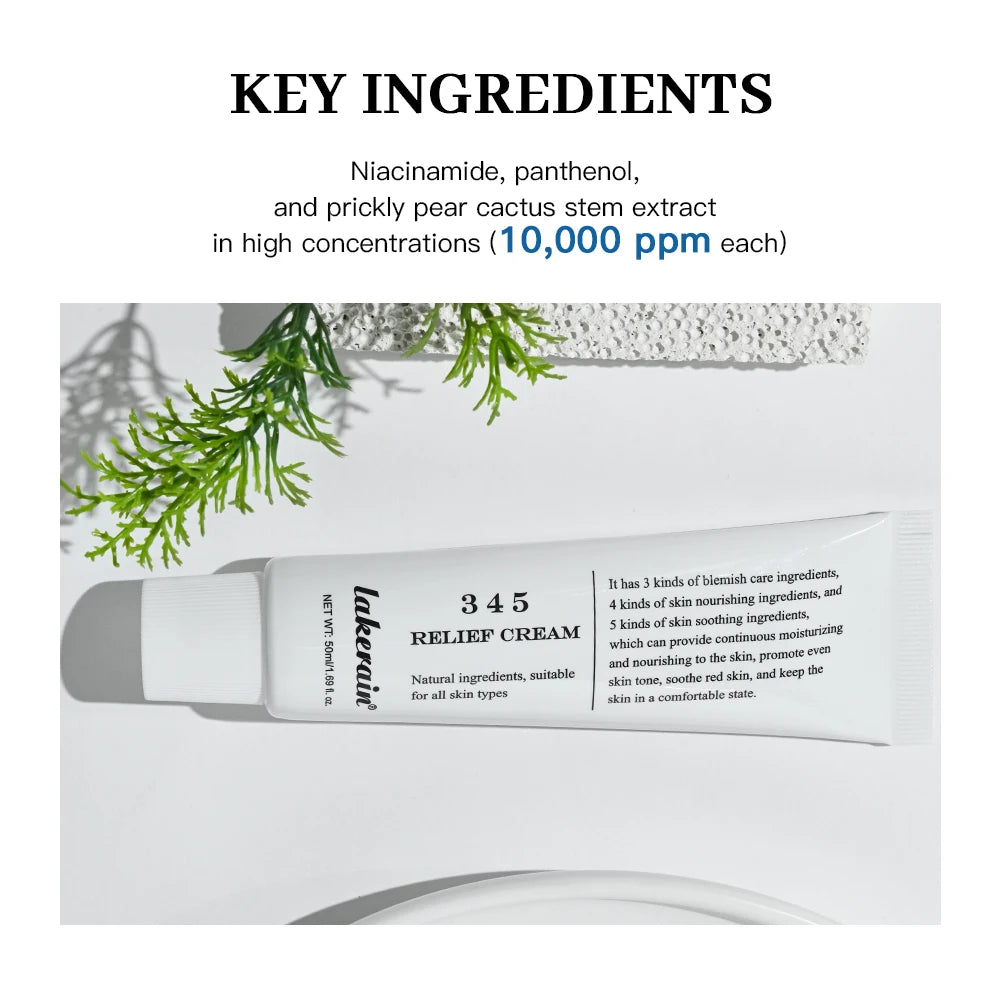Creme 345 Relief: Combate imperfeições, nutre a pele e proporciona hidratação, acalma e efeito lifting. Produto coreano