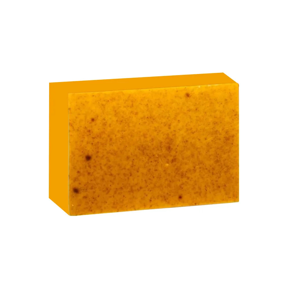 100g de sabonete artesanal de cúrcuma, sabonete de ácido kójico de limão, sabonete facial e de banho