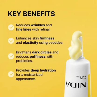 Nida retinol diminuindo linhas finas creme para os olhos hidratante diário nutritivo creme facial repara a barreira da pele essência de própolis