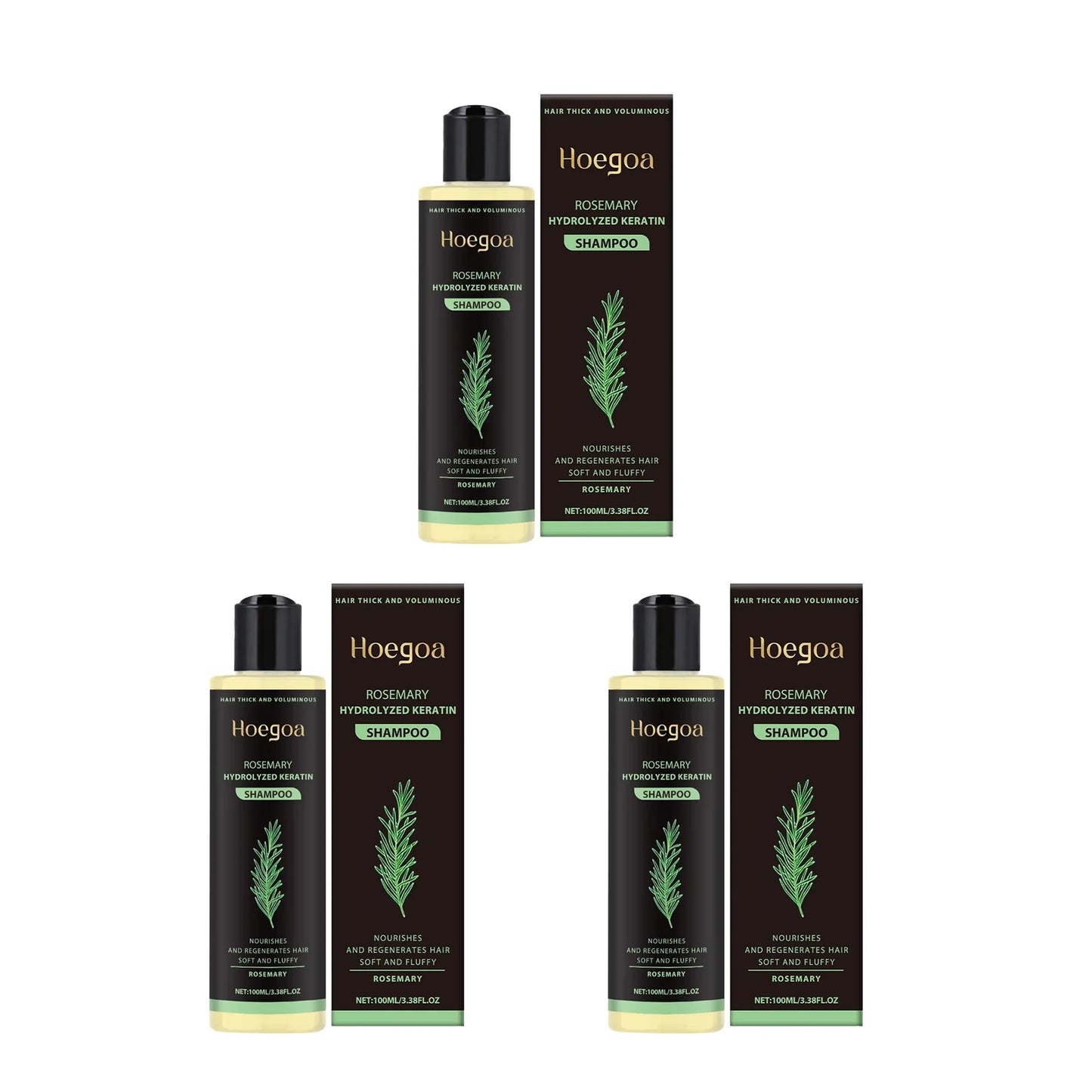 Shampoo de alecrim para crescimento capilar, limpeza profunda do couro cabeludo, anticaspa, controle de óleo, fortalecimento da raiz, nutrição capilar, shampoo para volume ✨🌿