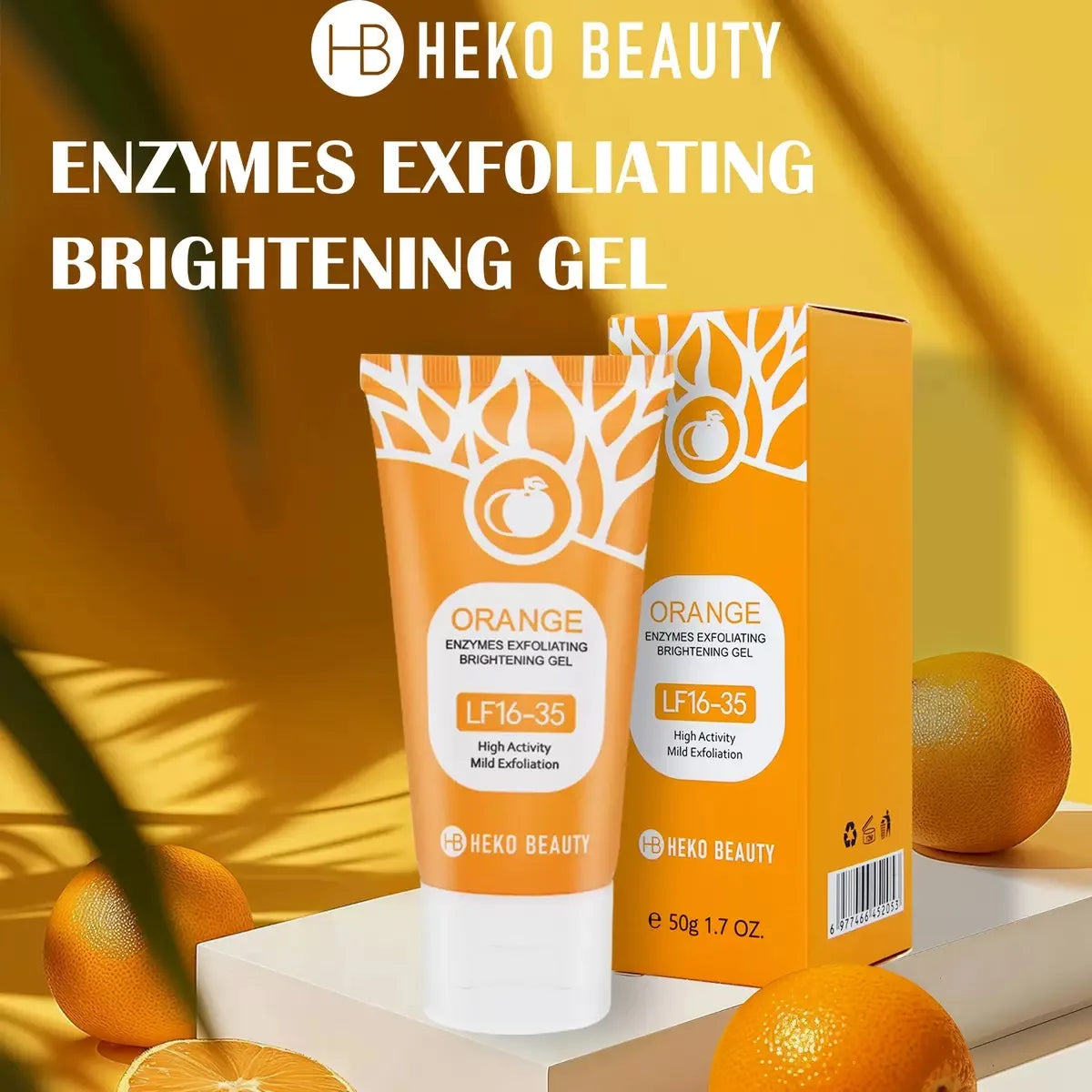 50g laranja esfoliante gel para o corpo facial suave laranja facial esfoliante corpo gel de limpeza removedor de pele morta esfrega limpeza da pele✨🧡