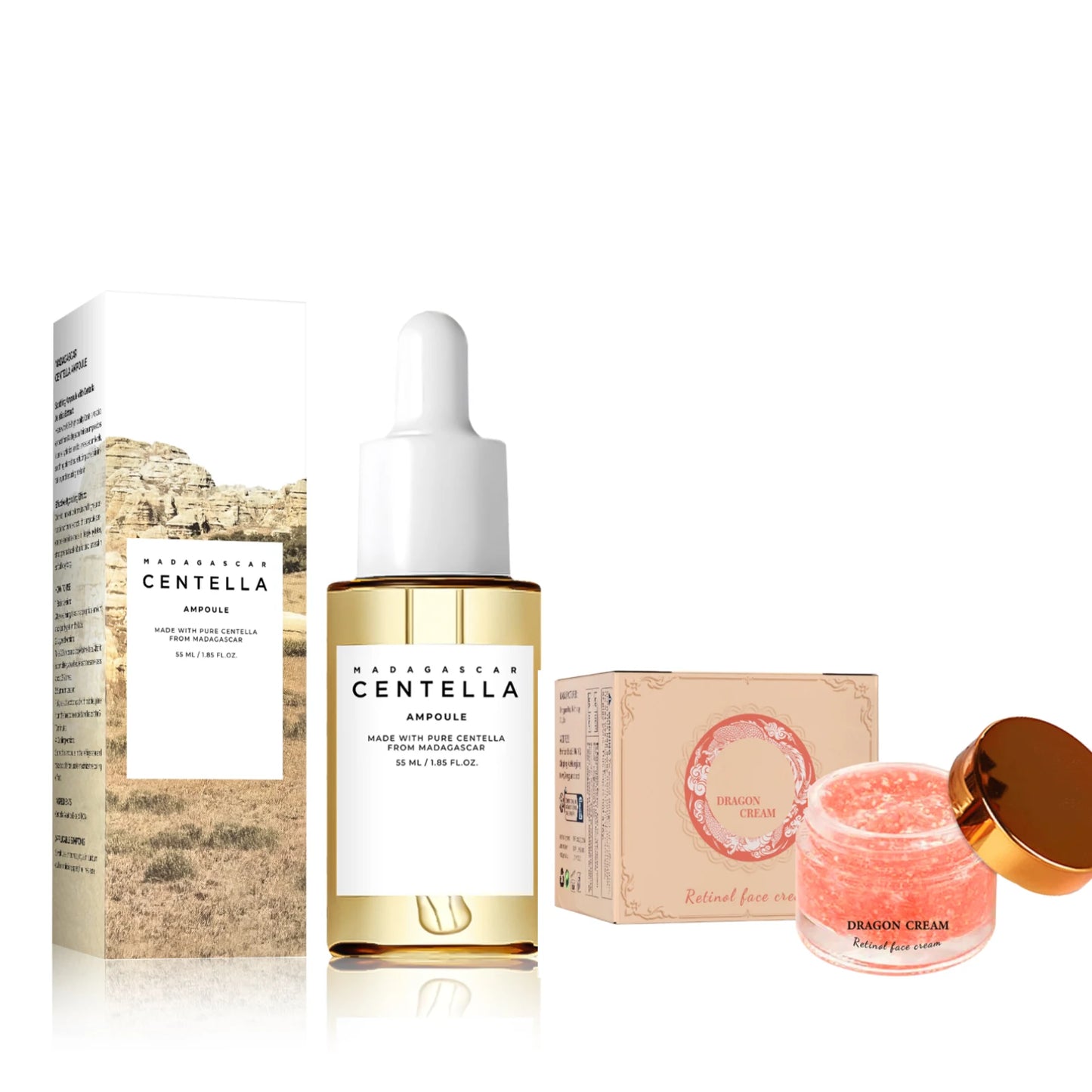 Madagascar Centella Asiatica Serum 55ml - Fórmula calmante para pele sensível com suporte para acne e hidratação profunda para o rosto.✨💎🌿
