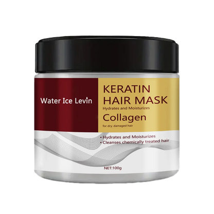 Máscara capilar Water Ice Levin Keratin: hidratação profunda e reparo para cabelos secos e danificados em 10 minutos ✨