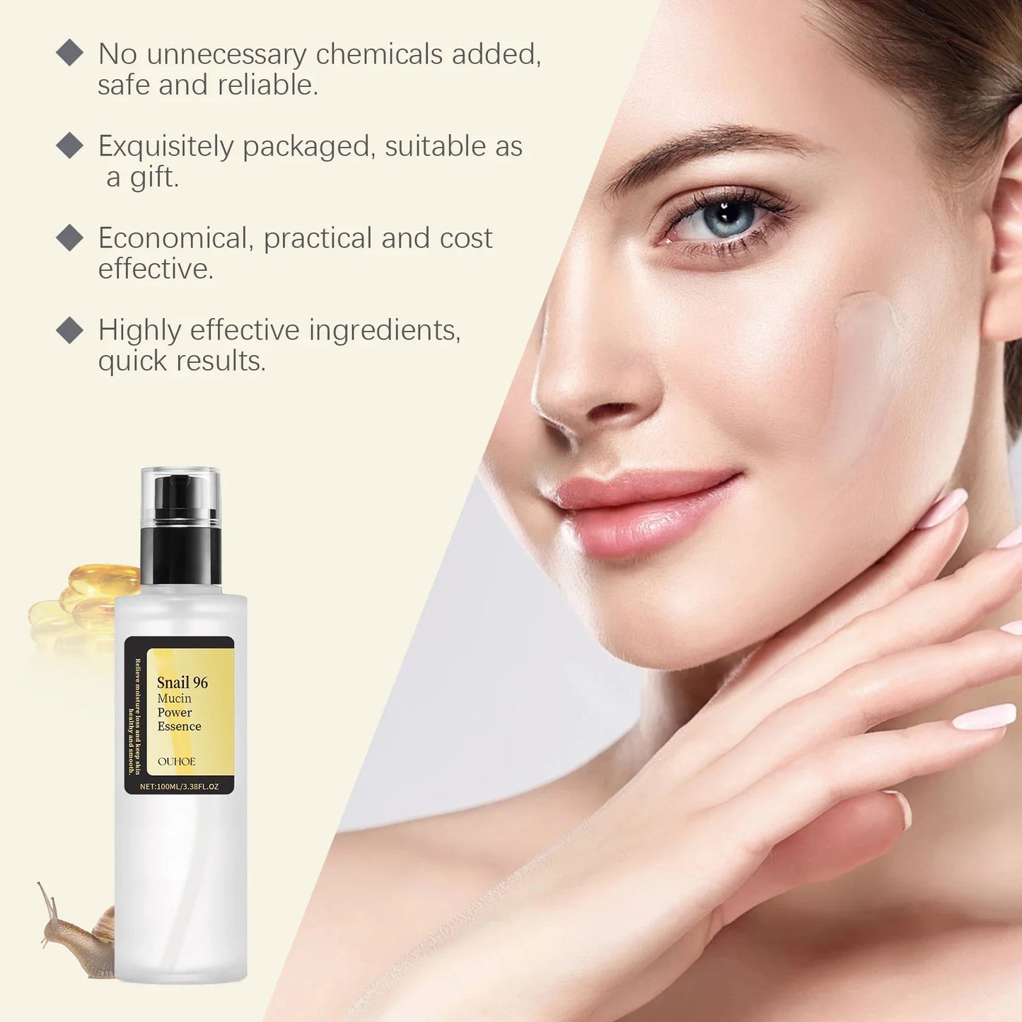Snail 96 Mucin Power Essence Fading Fine Lines Moisturizing Lifting Firming Smoothing Nourishin Brightening Skin Care ✨