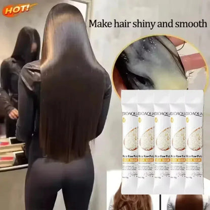 Máscara de cabelo mágica profissional para cuidados com os cabelos lisos em 5 segundos, reparação natural, hidratação, pontas anti-divisão, repara danos, suaviza o frizz ✨