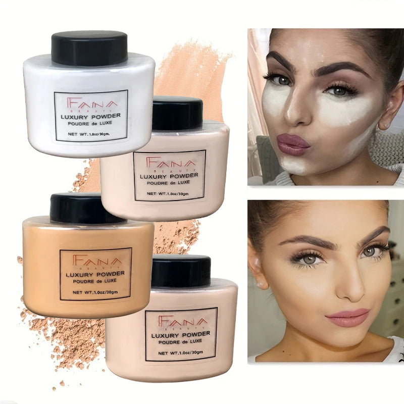 Pó de banana luxuoso de 4 cores, luz à prova d'água de longa duração e pó de ajuste de controle de óleo respirável ✨