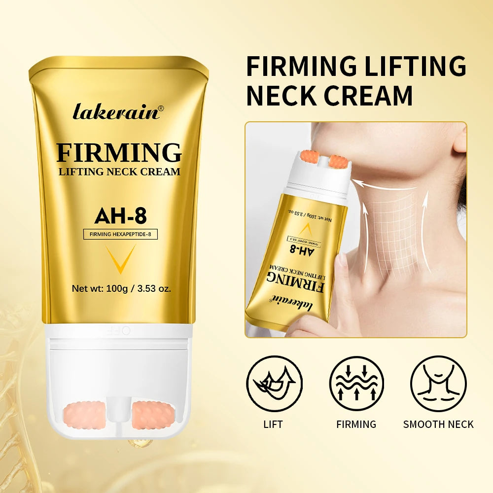 Creme Firmador para Pescoço AH-8, Loção Hidratante para Pele com Textura Enrugada, Cosmético Confortável para Cuidados com a Pele, Produto para Mulheres