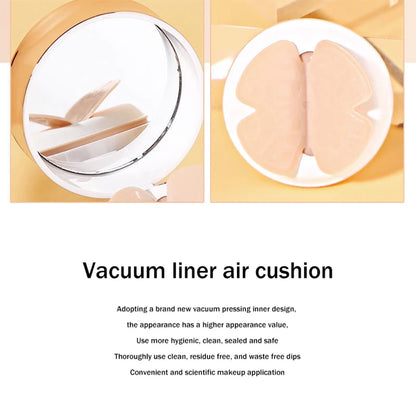 Base BB Cream Air Cushion Hidratante Corretor Branqueador Controlo de Oleosidade À Prova de Água com Esponja em Forma de Borboleta para Pó Maquilhagem Cosmética