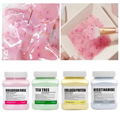 Máscara Facial Jelly de Rosa Hidratante e Revitalizante .