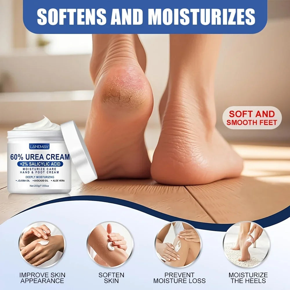 Creme Reparador para Mãos e Pés com Ureia 60%.