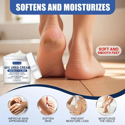 Creme Reparador para Mãos e Pés com Ureia 60%.