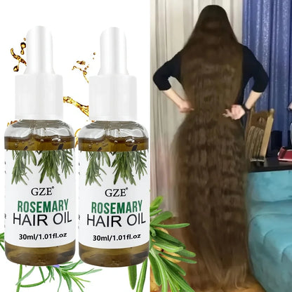 Kit com 2 Óleos Capilares de Alecrim GZE para o Couro Cabeludo, Fortalece Todos os Tipos e Texturas de Cabelo | Lisos, Ondulados e Quimicamente Tratados