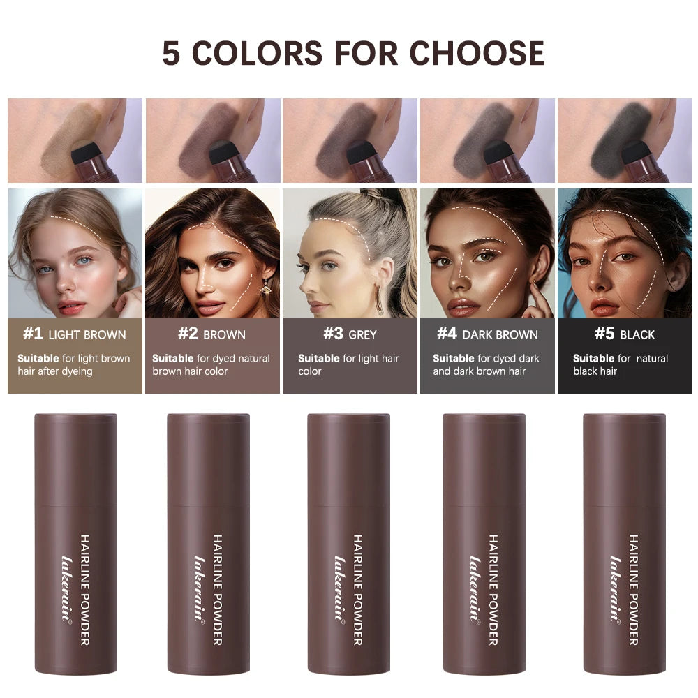 Linha fina sombra em pó cabelo à prova dwaterproof água raiz cobrir natural preto marrom sobrancelha contorno vara reparação preencher ferramenta de cabelo✨