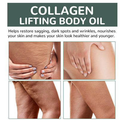 Óleo corporal firmador de colágeno, hidratação profunda, hidratante firmador, braço, barriga e excesso de gordura, óleo essencial de massagem para pele de corpo inteiro, 100ml ✨