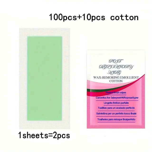 10/20/30/50 peças tiras depilatórias de cera para remoção de pelos, papel de cera fria, tiras de papel para rosto, pescoço, braço, perna, corpo, ferramentas de beleza ✨