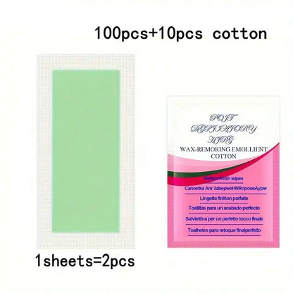 10/20/30/50 peças tiras depilatórias de cera para remoção de pelos, papel de cera fria, tiras de papel para rosto, pescoço, braço, perna, corpo, ferramentas de beleza ✨
