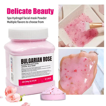 Máscara Facial Jelly de Rosa Hidratante e Revitalizante .