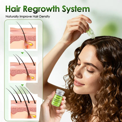 Soro de cuidados essenciais para o cabelo, fortalece as raízes, reduz a perda, evita a calvície, nutre o couro cabeludo, cuidados com o cabelo, condicionador anti-perda de cabelo🍀✨
