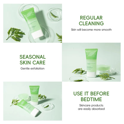 Gel Esfoliante Facial LAIKOU Matcha, Hidratante, Nutritivo e Reparador, 60g