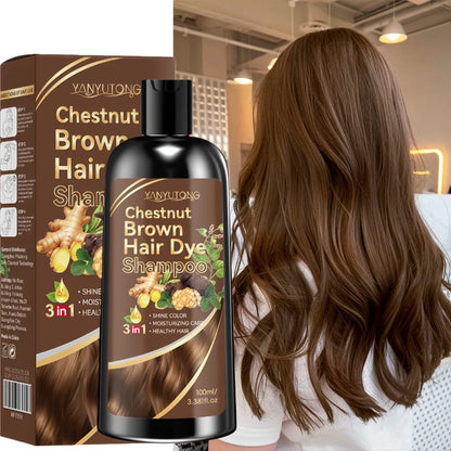 Shampoo 3 em 1 com tratamento colorido de cúrcuma, shampoo nutritivo com tratamento colorido, fórmula suave, à base de plantas, bege claro✨🌱
