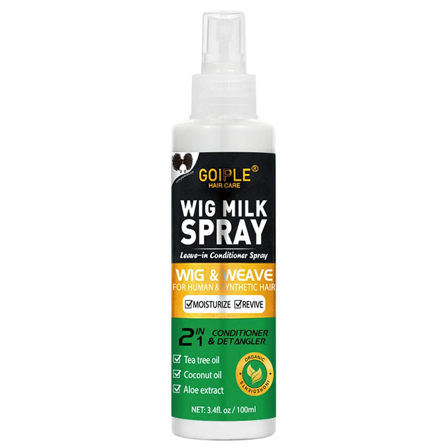 Spray hidratante para perucas de cabelo sintético, 100ml. Previne o frizz. Condicionador sem enxágue para perucas macias e brilhantes