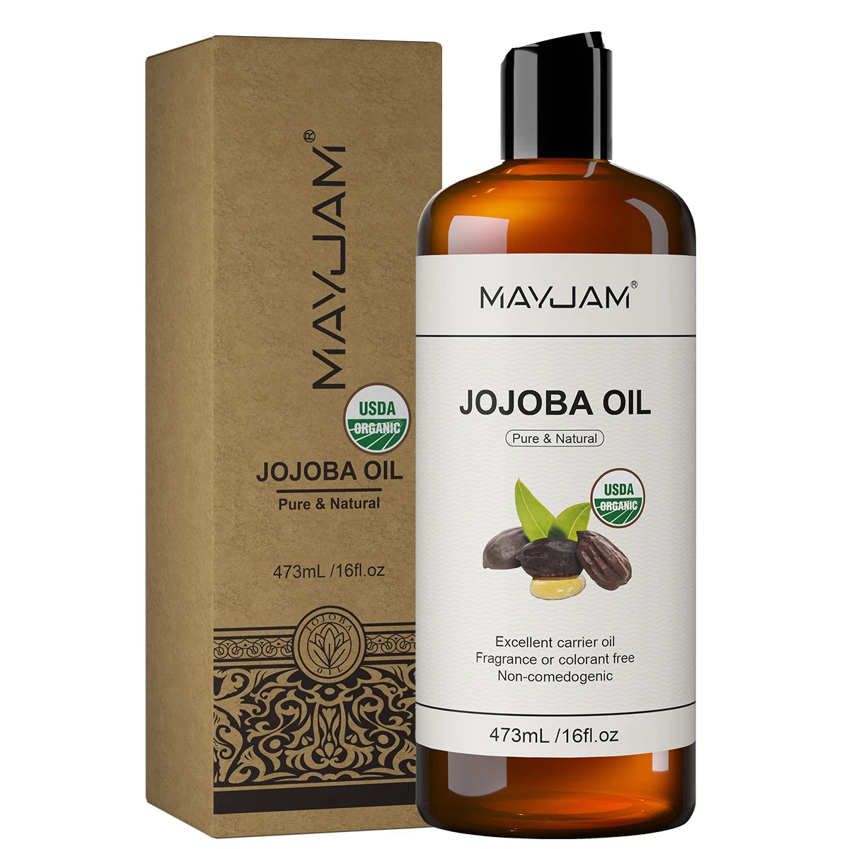 Óleo de coco orgânico USDA para pele, cabelo facial, amêndoa doce prensada a frio, argan marroquino, óleo de semente de girassol para massagem, hidratação