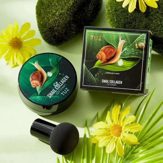 Caracol colágeno bb creme cogumelo cabeça almofada de ar cc creme corretivo rosto brilho hidratante fundação creme à prova dwaterproof água 💦 ✨🍄