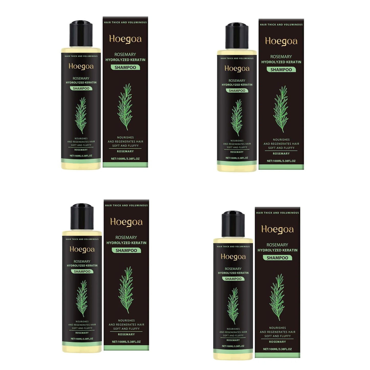 Hoegoa Rosemary Hair Shampoo Volumizing e Thickening Fortalecimento e controle de óleo Nutre e repara óleo de cabelo adiciona volume✨