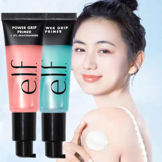 Primer em gel Power Grip com ácido hialurônico e 4% de niacinamida, iluminador, hidratante de longa duração, maquiagem hidratante.