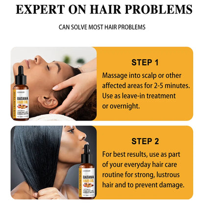 Sérum de Óleo de Batana para Crescimento Capilar: Óleo Essencial para Cabelo em Crescimento Rápido, Beleza e Cuidado Capilar, Essência Antiqueda, Reparação Natural de Cabelo Danificado.