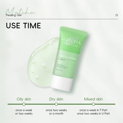 Gel Esfoliante Facial LAIKOU Matcha, Hidratante, Nutritivo e Reparador, 60g
