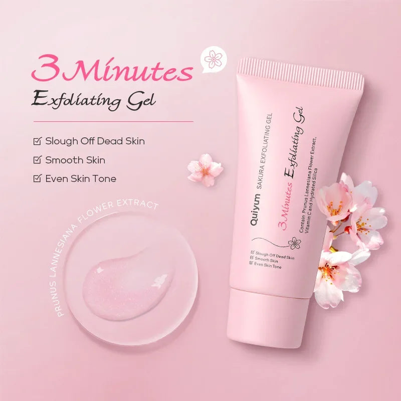 Sakura esfoliante peeling gel esfoliante facial hidratante nutritivo reparação esfoliante creme facial beleza cuidados com a pele 30g/50g