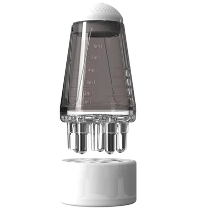 Mini massajador capilar com aplicador de 6ml para o couro cabeludo, escova com rolo para crescimento capilar, aplicador de óleo essencial e medicamento líquido, pente de massagem.