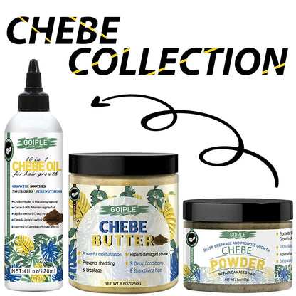 GOIPLE Chebe Produtos para Cabelo: Condicionador Nutritivo e Hidratante Profundo, Óleo, Manteiga ou Pó para Cabelos Suavizantes e Anti-queda