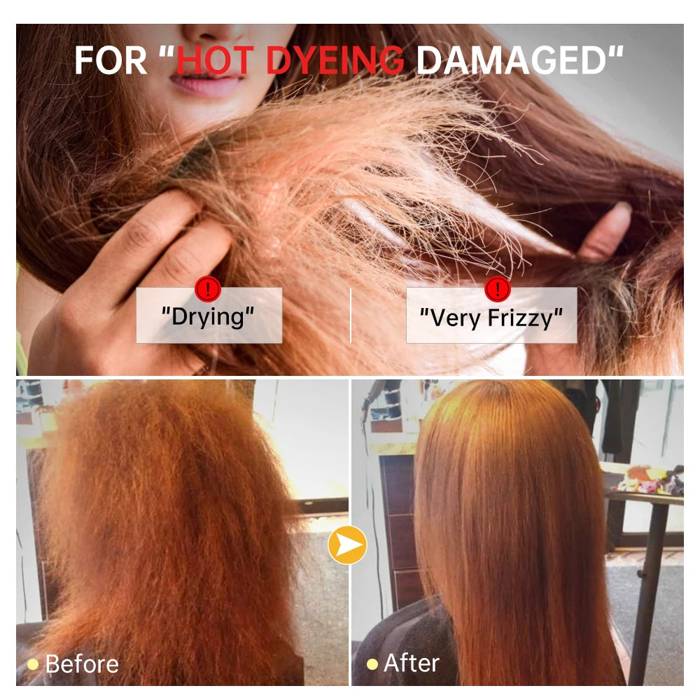 Purc 8 segundos máscara de cabelo mágica queratina alisamento reparação danificado frizy tratamento suave alisamento profissional creme de cuidados com o cabelo✨