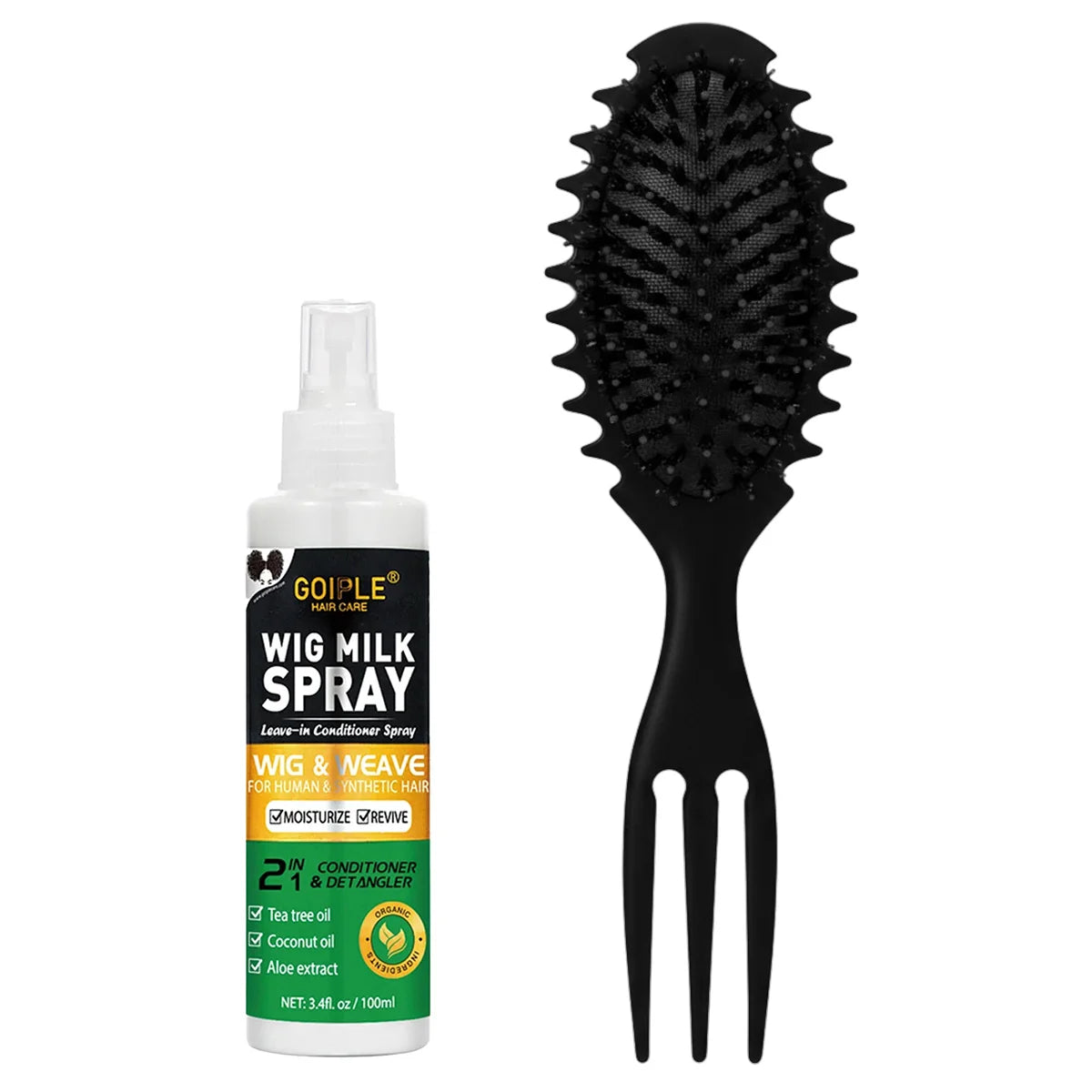 Spray hidratante para perucas de cabelo sintético, 100ml. Previne o frizz. Condicionador sem enxágue para perucas macias e brilhantes