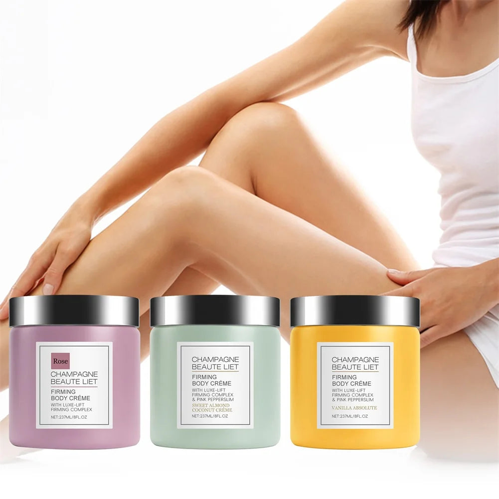 Creme corporal firmador champanhe com pepperslim, creme anti-rugas para apertar a pele, loção corporal hidratante diária para homens e mulheres✨