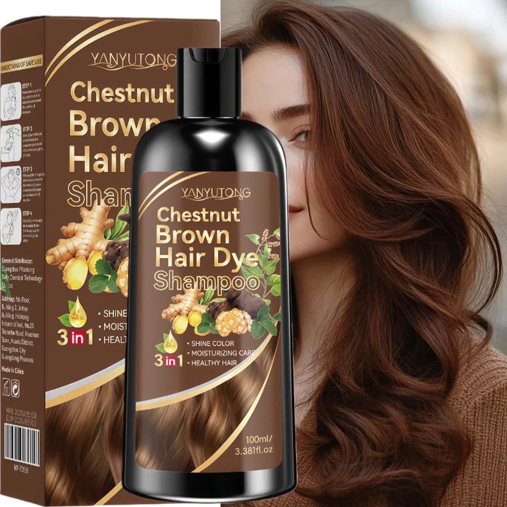 Shampoo 3 em 1 com tratamento colorido de cúrcuma, shampoo nutritivo com tratamento colorido, fórmula suave, à base de plantas, bege claro✨🌱