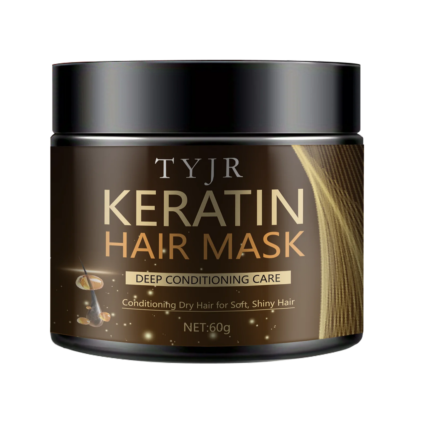 Máscara de cabelo de queratina mágica 5 segundos reparação rápida danificado cabelo crespo macio suave brilhante alisamento hidratação profunda cuidados com o cabelo ✨🌟
